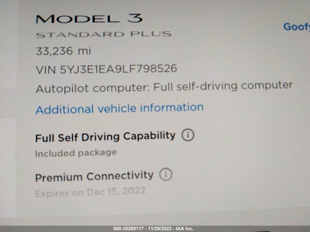 Tesla MODEL 3 2020 5YJ3E1EA9LF798526 Image 7