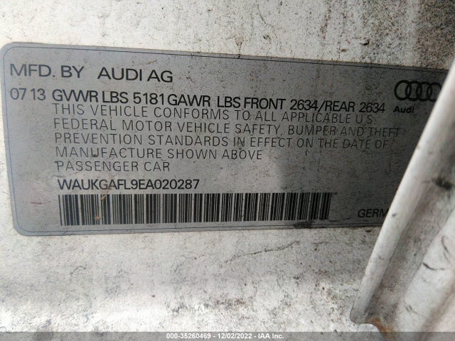 WAUKGAFL9EA020287 Audi S4 Prestige