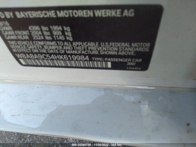 BMW 3 Series 320i 2017 WBA8A9C54HK619984 Image 10