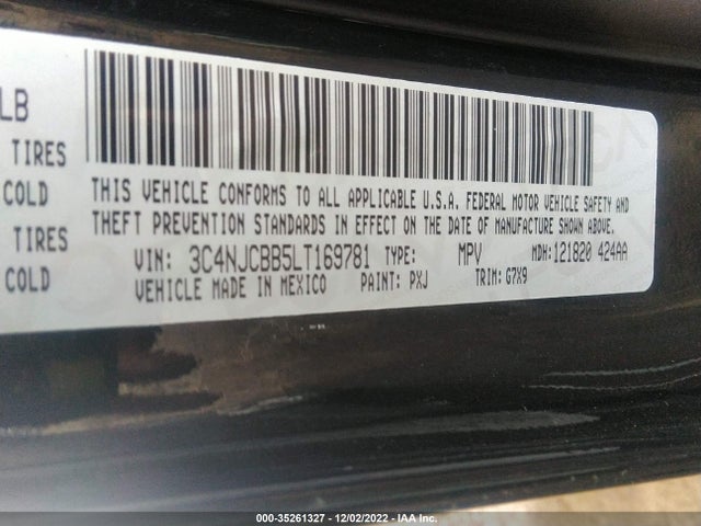 3C4NJCBB5LT169781 Jeep Compass Latitude