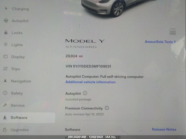 Tesla Model Y Standard Range 2021 5YJYGDED3MF109531 Image 8