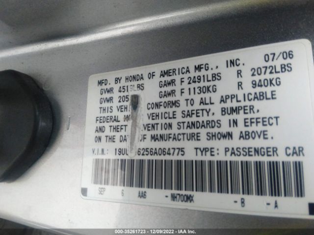 19UUA66256A064775 Acura TL