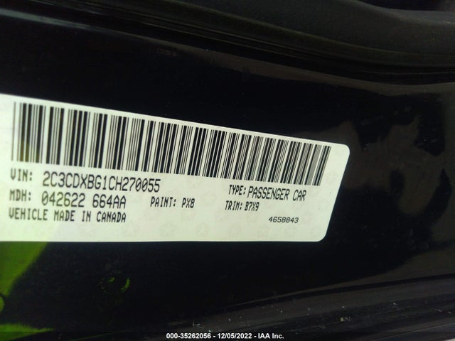 Dodge Charger Se 2012 2C3CDXBG1CH270055 Image 11