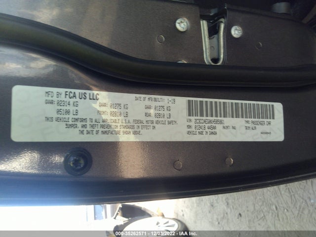 2C3CCAEG0KH585861 Chrysler 300 Limited