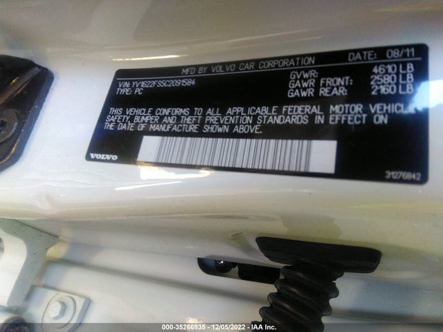 Volvo S60 T5 2012 YV1622FS5C2091584 Image 10