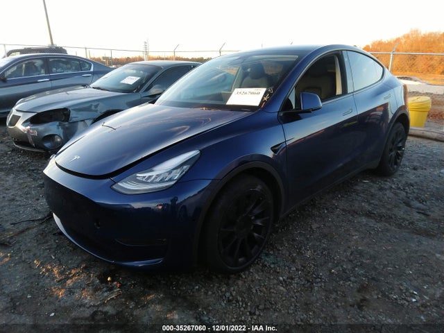 2022 TESLA MODEL Y LONG RANGE VIN: 7SAYGDEE0NA007047