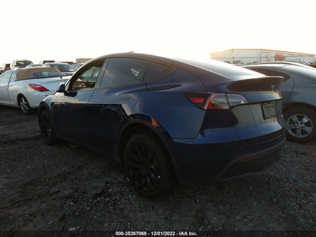 2022 TESLA MODEL Y LONG RANGE VIN: 7SAYGDEE0NA007047