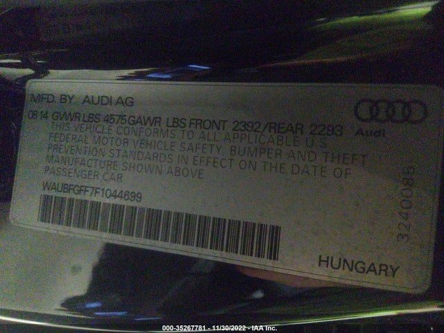 2015 Audi A3, VIN: WAUBFGFF7F1044699