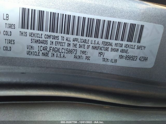 1C4RJFAGXLC150073 Jeep Grand Cherokee Altitude