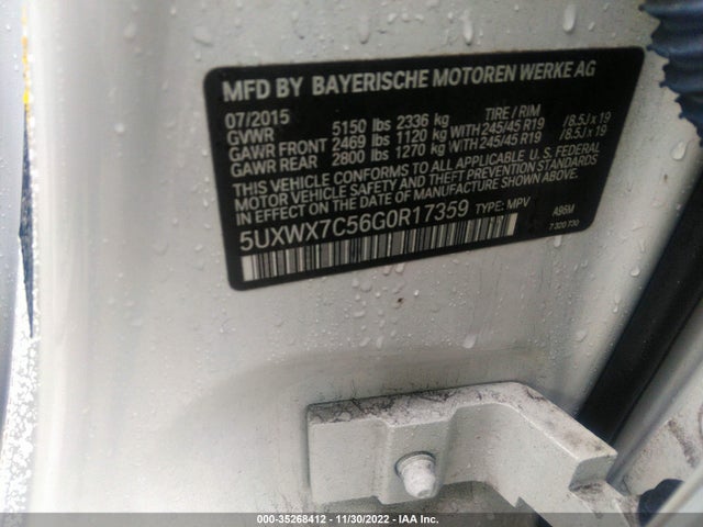 2016 BMW X3, VIN: 5UXWX7C56G0R17359