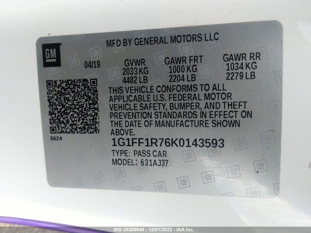 Chevrolet Camaro 1ss 2019 1G1FF1R76K0143593 Image 11