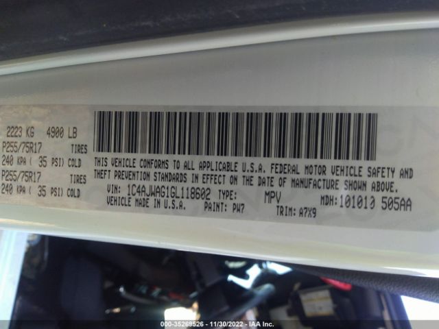 1C4AJWAG1GL118602 Jeep Wrangler Sport