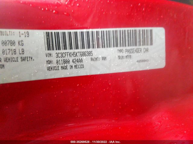 3C3CFFKH5KT686385 Fiat 500