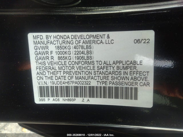 2023 Acura Integra, VIN: 19UDE4H67PA002322