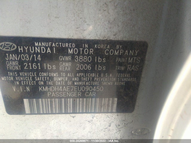 Hyundai ELANTRA SE 2014 KMHDH4AE7EU090450 Image 9