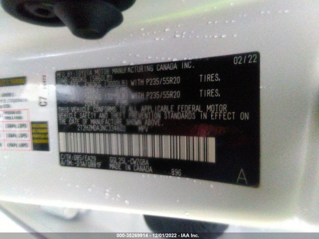 2022 Lexus RX, VIN: 2T2HZMDA3NC334602