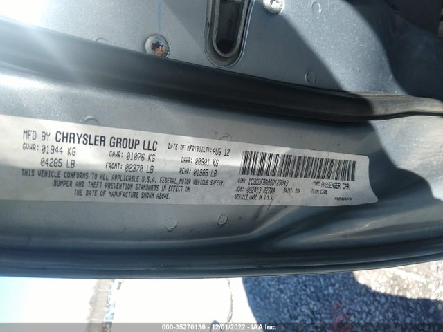 2013 DODGE DART RALLYE VIN: 1C3CDFBA0DD123049
