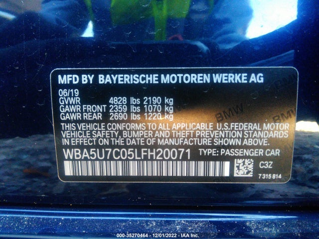 BMW 3 Series M340i 2020 аукцион фото