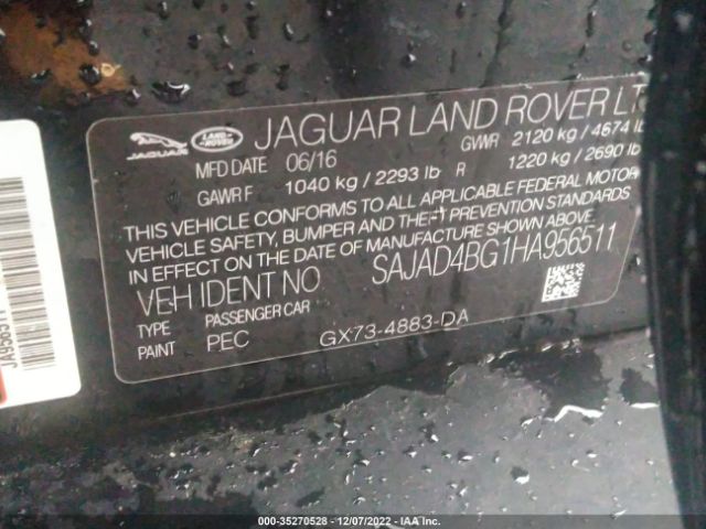 SAJAD4BG1HA956511 Jaguar Xe 25t Premium