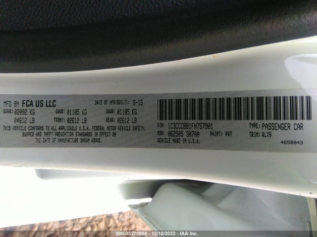 Chrysler 200 S 2015 1C3CCCBB1FN757901 Image 9