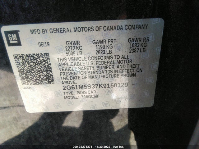 2019 Cadillac XTS, VIN: 2G61M5S37K9150129