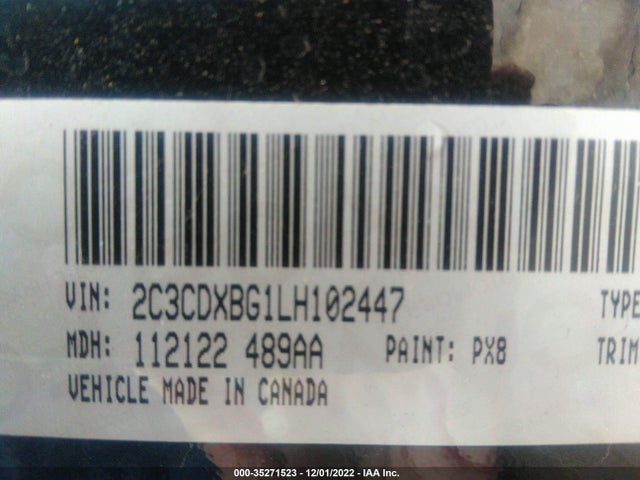 2020 Dodge Charger, VIN: 2C3CDXBG1LH102447
