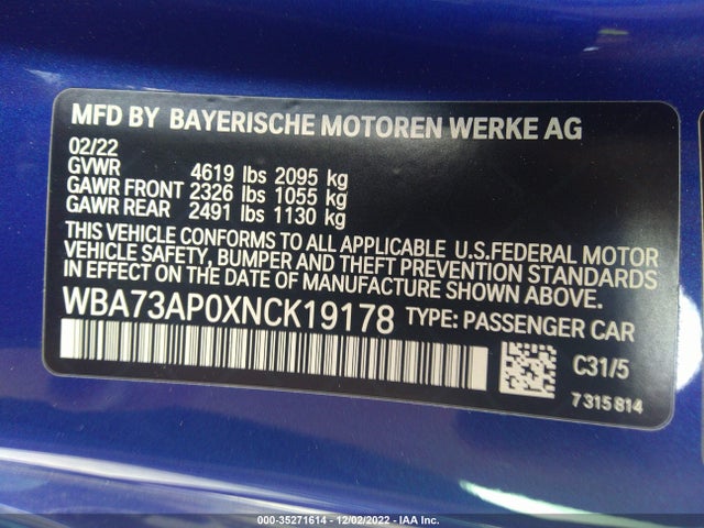 BMW 4 Series 430i Xdrive 2022 аукцион фото