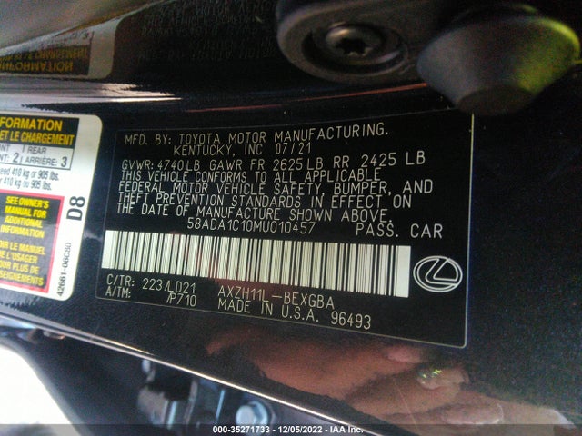 Lexus Es Es 300h 2021 58ADA1C10MU010457 Image 14