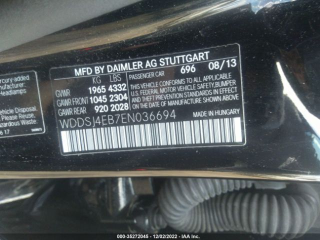 WDDSJ4EB7EN036694 Mercedes-Benz Cla-class Cla 250