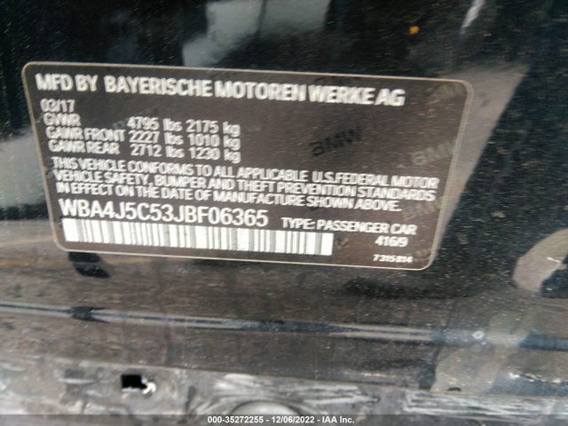 BMW 4 Series 440i 2018 WBA4J5C53JBF06365 Image 10