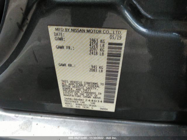 1N4BL4BV8KC244034 Nissan Altima 2.5 S