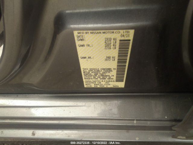1N4AL3AP7FC425866 Nissan ALTIMA 2.5