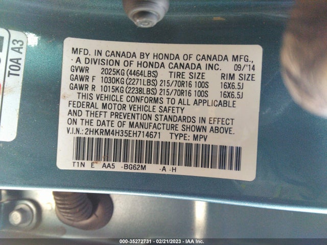 Honda CR-V LX 2014 2HKRM4H35EH714671 Image 10