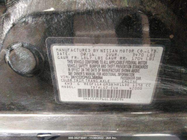 3N1CE2CP6GL388094 Nissan Versa Note Sr