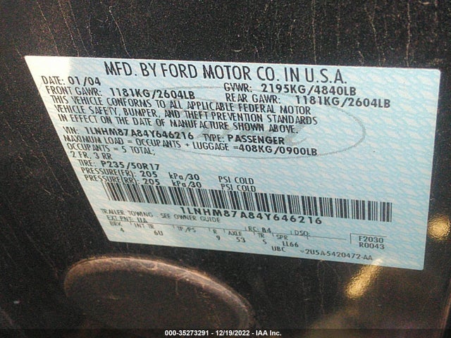 Lincoln Ls Pkg 2004 1LNHM87A84Y646216 Image 10