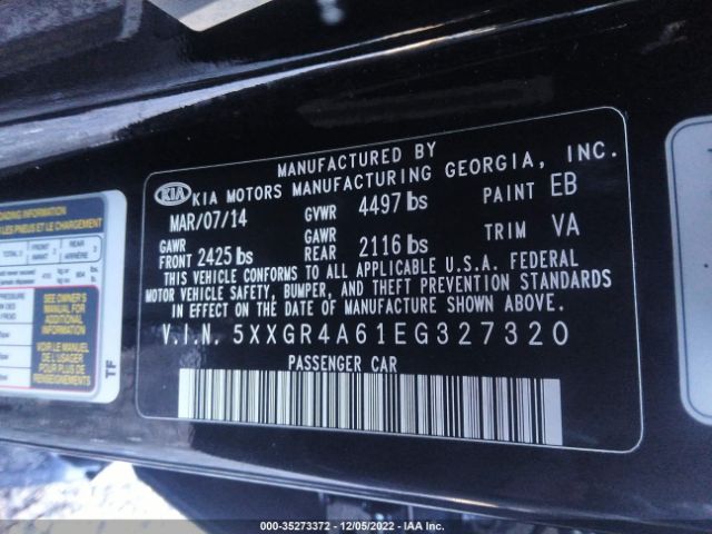 5XXGR4A61EG327320 KIA Optima Sx Turbo
