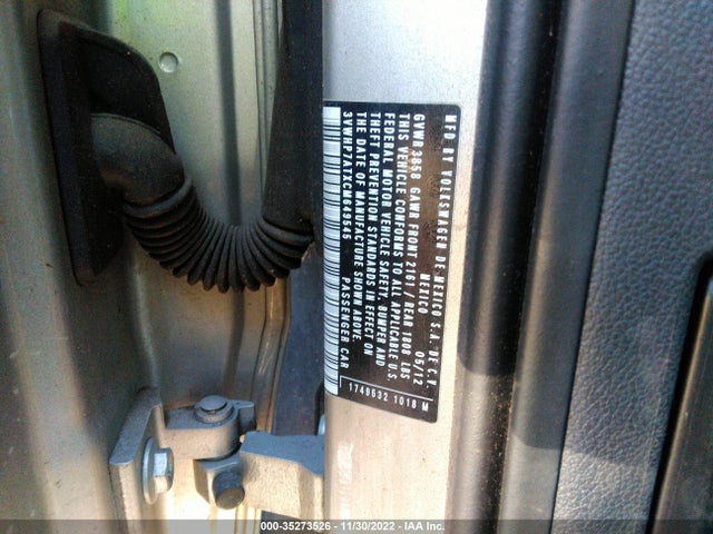 2012 VOLKSWAGEN BEETLE 2.5L PZEV VIN: 3VWHP7ATXCM649545