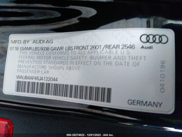 Audi S4 Premium Plus 2018 WAUB4AF46JA122044 Image 9