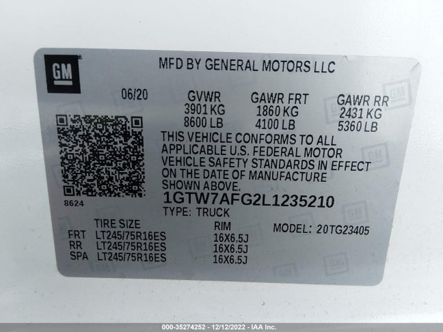 GMC SAVANA CARGO VAN 2020 1GTW7AFG8L1161968 Image 9