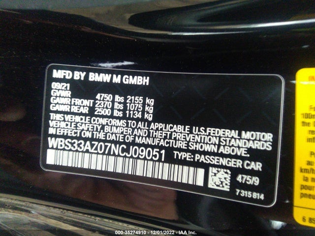 BMW M4 Competition 2022 WBS33AZ07NCJ09051 Image 10