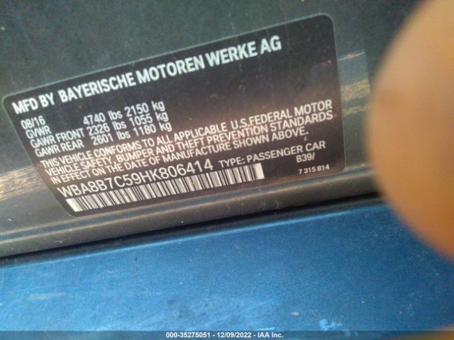 WBA8B7C59HK806414 BMW 3 Series 340i Xdrive