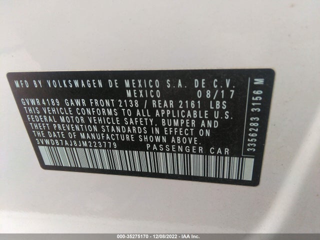 3VWDB7AJ8JM223779 Volkswagen Jetta 1.4t