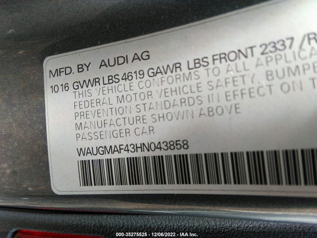 Audi A4 Ultra Premium 2017 WAUGMAF43HN043858 Image 9