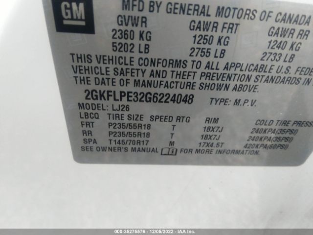 2GKFLPE32G6224048 GMC Terrain Slt