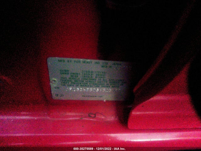 1995 SUBARU IMPREZA L VIN: JF1GC6350SH515428