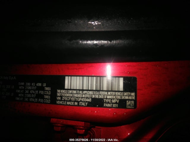 ZFBCFYBT1GP456448 Fiat 500x Easy
