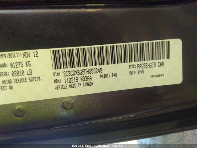 Dodge Charger Se 2013 2C3CDXBG5DH593249 Image 10
