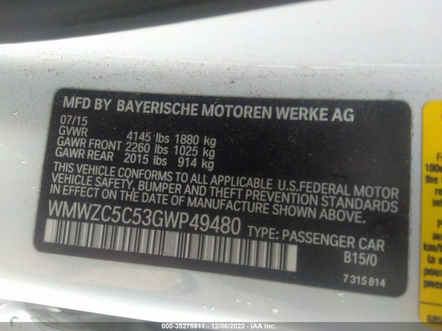 2016 Mini Countryman, VIN: WMWZC5C53GWP49480