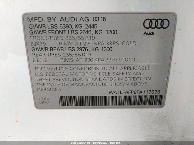 WA1LFAFP8FA117876 Audi Q5 Premium Plus