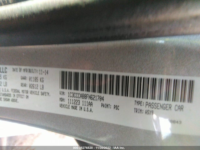Chrysler 200 Limited 2015 1C3CCCAB8FN621704 Image 9